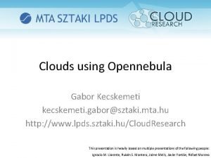 Opennebula architecture in cloud computing