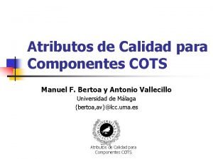 Componentes cots