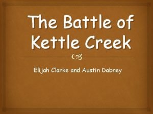Battle of kettle creek