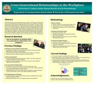 CrossGenerational Relationships in the Workplace Nicole Bever Lindsay