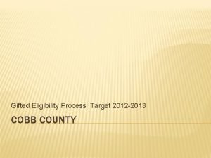 Cobb county target eligibility