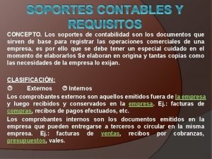 Ejemplos de soportes contables