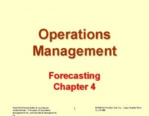 Operations management chapter 4 forecasting solutions
