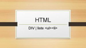 HTML DIV liste ulli Ponavljanje Kojim parametrom unutar