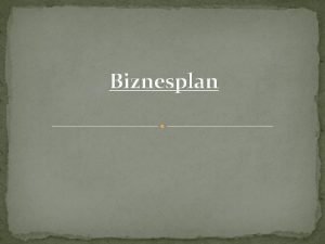 Biznesplan definicja