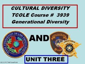 Cultural diversity tcole