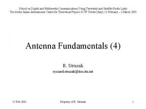 School on Digital and Multimedia Communications Using Terrestrial