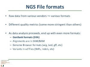 Ngs file formats