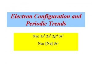 Electron configuration for na+1