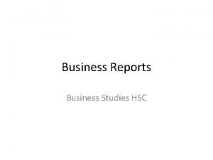Business studies report