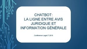 Chatbot juridique