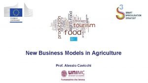 Innovative business models in agriculture