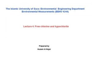 The Islamic University of Gaza Environmental Engineering Department