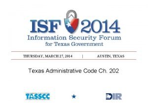 THURSDAY MARCH 27 2014 AUSTIN TEXAS Texas Administrative