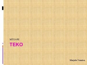 Teko erialad