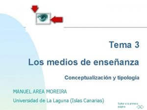 Tema 3 Los medios de enseanza Conceptualizacin y