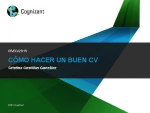 05032015 CMO HACER UN BUEN CV Cristina Costillas