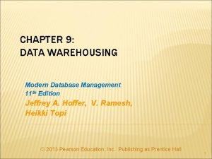 Modern data base and warehouse