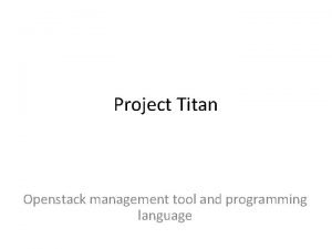Titan programming language