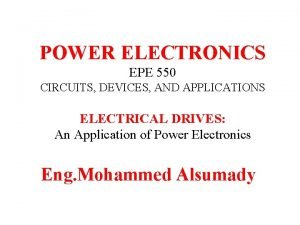 Power electronics Power electronics