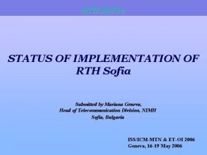 Sofia status