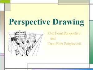 Perspective Drawing One Point Perspective and TwoPoint Perspective