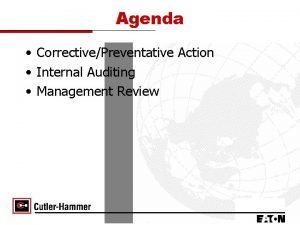 Management review agenda