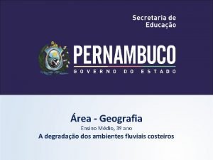 rea Geografia Ensino Mdio 3 ano A degradao