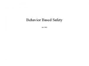 Behavior based observation card