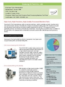 Daesung hi-tech co. ltd