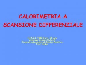 Calorimetro a scansione differenziale