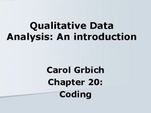 Qualitative data analysis