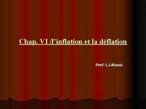 Chap VI linflation et la dflation Prof L