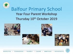 Balfour Primary School Year Four Parent Workshop Thursday