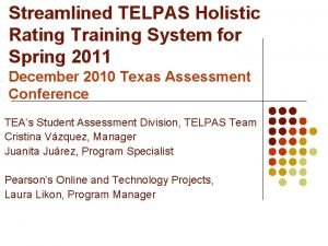 Telpas rating scale