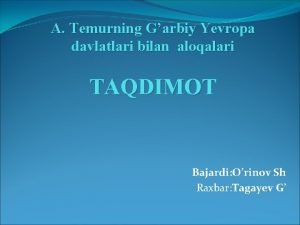 Amir temur diplomatiyasi