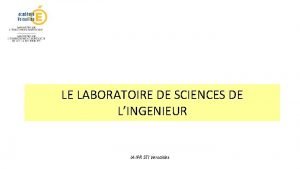 LE LABORATOIRE DE SCIENCES DE LINGENIEUR IA IPR