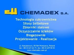 Technologia cukrownictwa Silosy elbetowe Zbiorniki stalowe Oczyszczalnie ciekw