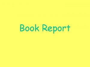 Book report title