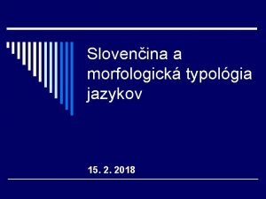 Flektívny typ jazyka