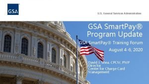 U S General Services Administration GSA Smart Pay