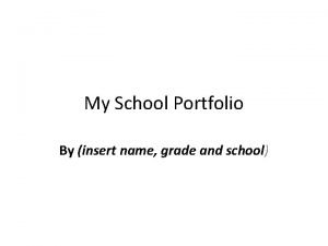 My school portfolio