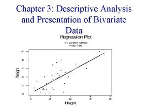 Bivariate descriptive statistics