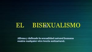 El bisexualismo