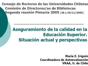 Consejo de Rectores de las Universidades Chilenas Comisin