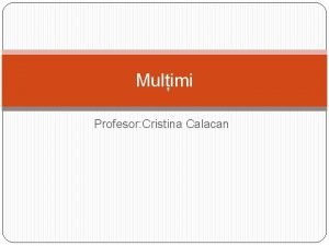 Mulimi Profesor Cristina Calacan ntrebare ancor Dac ai