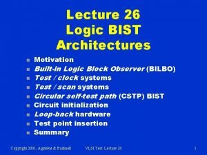 Bilbo in vlsi