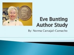 Eve bunting author study