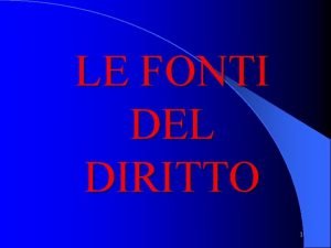 Le fonti di produzione