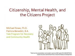 Mental health and citizenship